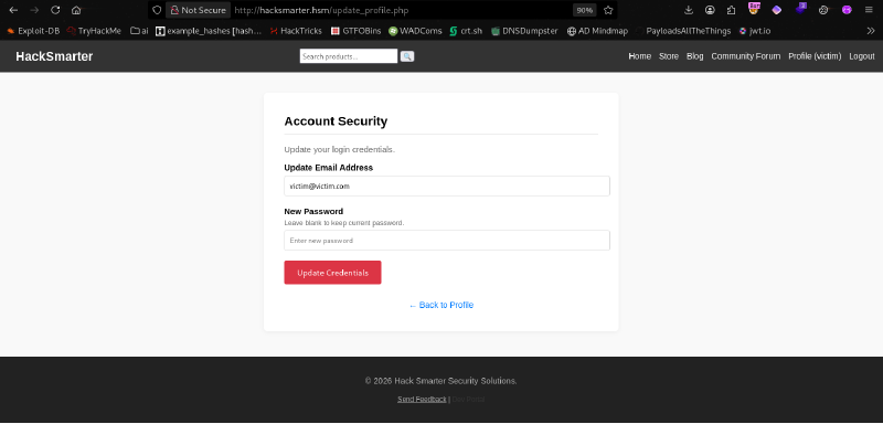 Password change without current password verification