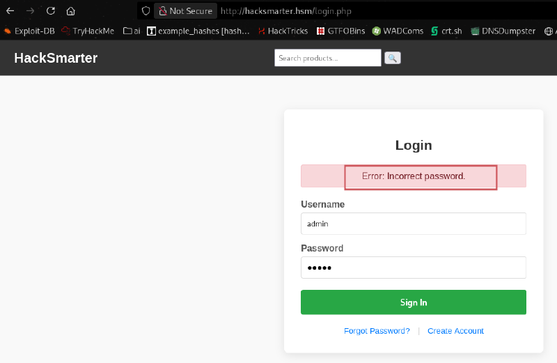&ldquo;Incorrect password&rdquo; error for valid username