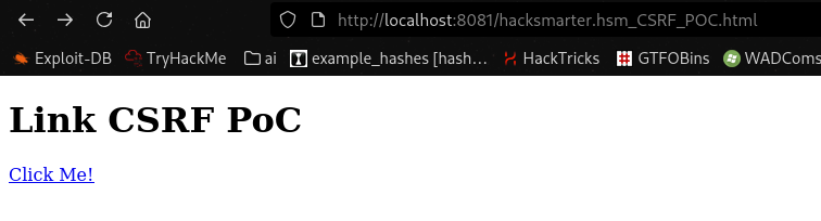CSRF HTML proof of concept